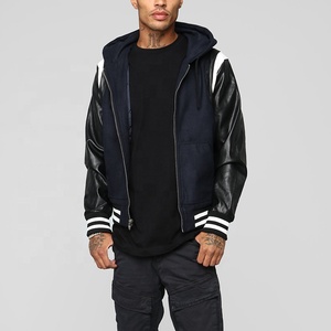 Wool Thin Long Hooded Varsity <b>Jacket</b> for <b>Men</b> College Baseball Custom Wholesale <b>Summer</b> - Product Image 3