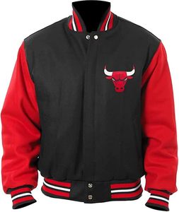 <b>Men</b>’s Chicago Vintage <b>Baseball</b> Bomber Leather <b>Jacket</b> - Ultra Game Letterman <b>Baseball</b> Varsity - Product Image 2