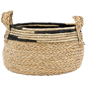 Juego de 3 cestas hechas de algas marinas y algodón. Cesta de almacenamiento hecha a mano. Venta al por mayor. Ecológico. Hecho en Vietnam. - Product Image 2