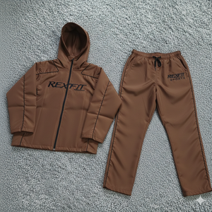 Rexfit Sports Custom Printed Mens Nylon Windbreaker Suit Lightweight Summer Set Tracksuit Set Wholesale - Product Image 2