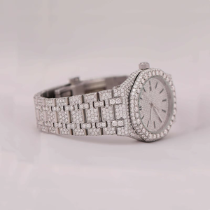 Luxury Diamond Look Quartz <b>Watch</b> Stainless Steel Band Analog Wristwatch Round Case Sapphire Crystal for <b>Women</b> - Product Image 3
