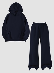 Ensemble de survêtement unisexe en polaire doux et chaud avec sweat à capuche et pantalon de jogging pour l'hiver – Vêtements de sport personnalisés - Product Image 1