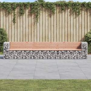 Banc de jardin en bois de Douglas Fir massif, grand banc de terrasse avec structure en acier galvanisé, meubles durables et élégants - Product Image 1