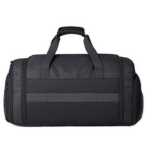 Unisex Gym Duffle <b>Bag</b> 30-40L Polyester Durable Zipper Closure Solid Black Casual Fitness <b>Bag</b> with Soft Handle - Product Image 1
