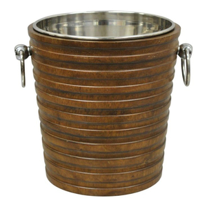 Handmade Wood Ice Bucket with Double Wall Stainless Steel Liner Wooden Wine Cooler for Hotel Bar and Home Party Accessories - Product Image 6