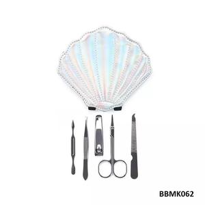 Kit de manucure professionnel en acier inoxydable noir, ensemble de 4 outils de soin des ongles, kit de coupe-ongles 16-en-1, étui en cuir blanc - Product Image 3