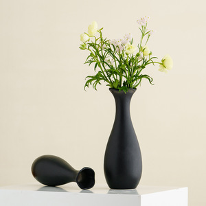 Vase en céramique, vases à fleurs pour la décoration, vases décoratifs modernes de style bohème et farmhouse pour l'herbe de la pampa et les fleurs séchées, finition vieillie - Product Image 4
