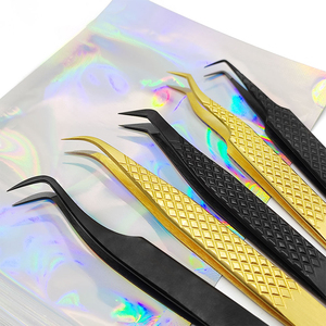Pinzas Profesionales de Acero Inoxidable para Extensión de Pestañas, con Punta Dentada y Agarre de Diamante, Diseño Preciso y Fino, Opción de Logotipo Personalizado - Product Image 5