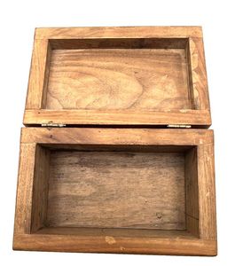 Boîte à bijoux en bois moderne écologique avec logo personnalisé, organisateur de rangement artisanal de qualité supérieure avec doublure en velours 182x128x85mm - Product Image 5