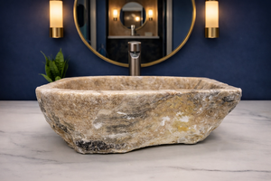 Premium Solid Onyx Marble Bathroom Vessel Sink Handmade Stone Countertop Wash <b>Basin</b> for Hotel Project - Product Image 4