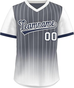 Camiseta de béisbol personalizada con cuello en V, camisetas de béisbol con rayas deportivas estilo Hip Hop, nombre y número personalizados para hombres/mujeres/jóvenes - Product Image 3