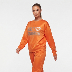 Sudadera de Forro Polar 100% Poliéster con Estampado para Mujer, Hombros Caídos, Cuello Redondo, Sudaderas Estampadas Holgadas para Mujer - Product Image 5