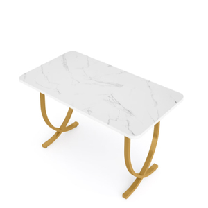 New Design Modern Metal Dining Table With <b>Marble</b> <b>Top</b> Luxury Gold Plated Dining Dining - Product Image 1