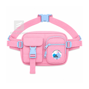 Bolsa de Cintura Personalizada Jack & Jill of America, Rosa y Azul Cielo, Casual, con Logotipo Bordado y Bolsillo con Cremallera, Unisex, Ropa Griega - Product Image 1