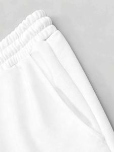 Conjunto Deportivo para Hombre, Sudadera con Capucha Blanca Extra Grande y Pantalones Deportivos Anchos, Ropa Casual de Calle de Primera Calidad, Felpa de Algodón, Dos Piezas - Product Image 5