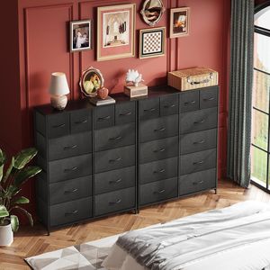 Cómoda Alta de Tela con 12 Cajones para Dormitorio y Sala de Estar, Cómoda con Cajones para Almacenamiento - Product Image 4