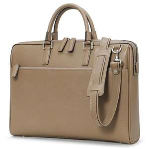 Sac à bandoulière coréen moderne multifonctionnel en cuir véritable fait main, écologique et imperméable pour ordinateur portable - Product Image 5