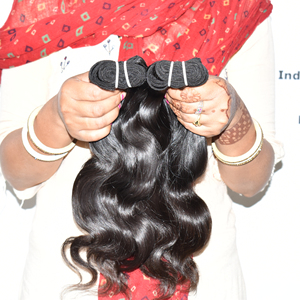 Wholesale Natural Black <b>Body</b> <b>Wave</b> Indian Remy Virgin Raw Human Hair Extensions Machine Double Weft Clip-in Weave Attachment 100g - Product Image 1