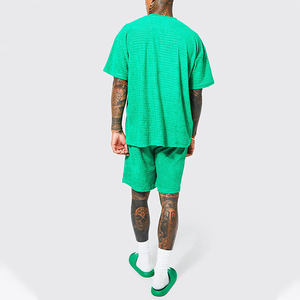 Conjunto de Dos Piezas Personalizado, Talla Grande, Camiseta y Pantalones Cortos Bordados, Ropa Urbana, Logotipo Personalizado, para Hombre - Product Image 6