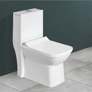 Inodoro Moderno Orchid de Una Pieza con Taza Alargada, Montaje en Suelo, Porcelana, Sifón en S/P, Doble Descarga, Descarga Ciclónica - Product Image 3