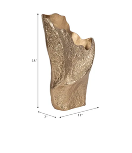 Jarrón de Aluminio Fundido de Calidad, Chapado en Oro, Brillante y Pulido, Diseño Floral para Decoración del Hogar - Product Image 6
