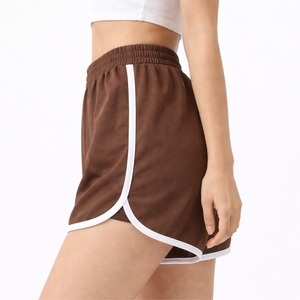 Shorts Deportivos para Mujer, Cintura Elástica, Ligeros, para Correr, Fitness, Gimnasio, con Ribete en Contraste, Ropa Deportiva - Product Image 3