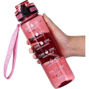 Borraccia Sportiva Motivazionale da 32oz in Tritan con Indicatore Orario, Senza BPA, Bocca Larga, Antigoccia, per Bere Regolarmente - Product Image 1