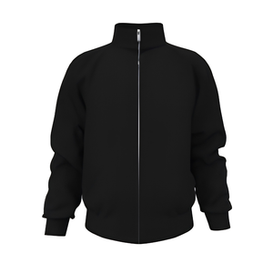 Chándal de punto con cremallera, cuello alto, sin capucha, informal de invierno, unisex, para niños, holgado, ajustado, de peso pesado - Product Image 1