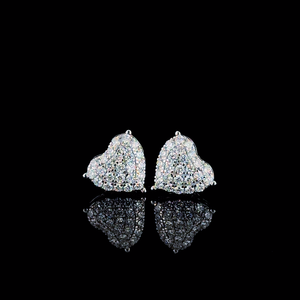 Boucles d'oreilles en diamant cultivé en laboratoire en or, bijoux de mariage romantiques en diamant, cadeau d'anniversaire de la Saint-Valentin pour elle - Product Image 1