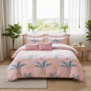 Rosy Angel 4-Piece Cotton Bedding <b>Set</b> Standard Size Quality <b>Comforter</b> for Bedroom King Twin Sizes for Hotel Home or Wedding - Product Image 3
