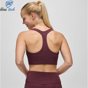 Custom Women Gym Sports Bra Seamless Yoga Crop <b>Top</b> High Impact Fitness Workout Running Activewear with Logo Option - Product Image 4