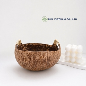 Tazón de Coco Vintage Hecho a Mano con Asas, Tazón para Servir Fruta de Madera Natural, Resistente al Calor, Ecológico, para Uso Doméstico - Product Image 5