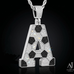 Collar con Colgante de Letra de Plata de Ley 925, Chapado en Rodio, con Circonita, Cadena con Inicial, Joyería para Mujeres y Hombres - Product Image 3