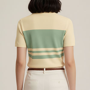 Chemises polo classiques sur mesure OEM/ODM pour femmes, col rabattu, vêtements décontractés, respirantes, couleur unie, t-shirt de golf. - Product Image 5