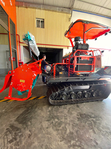 Tracteur agricole à chenilles HOGICO HG80VN Turbo 80HP 3-en-1, moteur diesel, transmission par engrenages, 2 roues motrices, bêche frontale haute, rotoculteur - Product Image 1