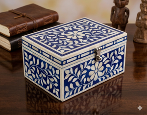 Handmade Bone Inlay Jewelry <b>Box</b> Luxury Wooden Storage Organizer Decorative Gift <b>Box</b> Customized Size Custom Logo Wholesale OEM - Product Image 1