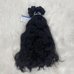 Extensiones de cabello crudo vietnamita 100%, trama ondulada Natural de súper alta calidad, tipo de cabello humano negro sedoso sin enredos - Product Image 2