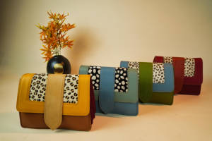 Vente chaude Stubby Couleurs Femmes Sacs À La Main Recyclé Animal Imprimé Fourrure En Cuir Sac À Main De Haute Qualité Coloré Épaule Sling sac - Product Image 2