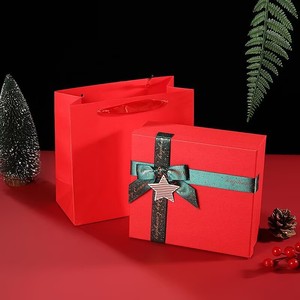 Red Christmas <b>Gift</b> <b>Box</b> <b>Empty</b> <b>Gift</b> <b>Box</b> Red Festive Favor Present <b>Box</b> Scarf <b>Gift</b> Packaging <b>Box</b> Custom Logo Wholesale - Product Image 3