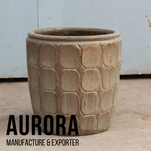 Juego de Macetas de Barro Esmaltado Rústico con Patrón Cuadrado, Ecológicas, para Jardín Exterior, con Orificio de Drenaje para Flores y Plantas Verdes - Product Image 4