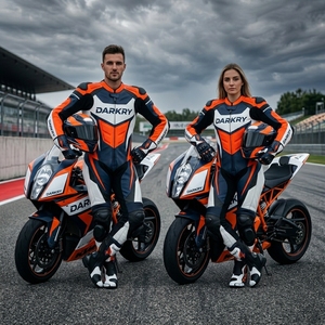 Combinaison en cuir personnalisée pour la course moto, équipement de moto, vêtements de protection pour les jours de piste, fabricant OEM, vente en gros - Product Image 5