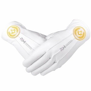 RMI High Quality Cotton Masonic <b>Gloves</b> <b>Moisturizer</b> Comfortable Fit Fine Stitching Classic Formal Appearance Ritual Wear - Product Image 3