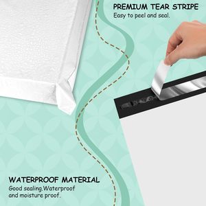 Sobres de Plástico Blanco para Envíos, con Grosor de 2.36mil, Bolsas de Envío Impermeables y Resistentes a Desgarros para Ropa - Product Image 2