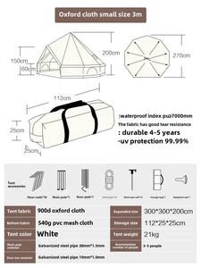 Tente pyramidale de luxe Glamp <span class=keywords><strong>Yourte</strong></span> avec cheminée pour extérieur Farmhouse B & B Camping - Product Image 5