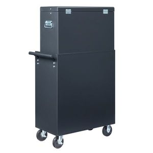 Cassetta degli attrezzi pratici in acciaio nero per l'organizzazione e lo stoccaggio - Product Image 5