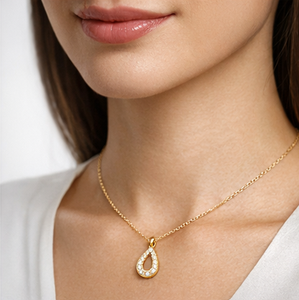 Collar con Colgante de Diamante Natural Redondo de Corte Brillante en Oro de 18K, Joyería de Lujo para Mujer, Certificado IGI, 2.2g, Regalo de Boda Casual/Deportivo - Product Image 4