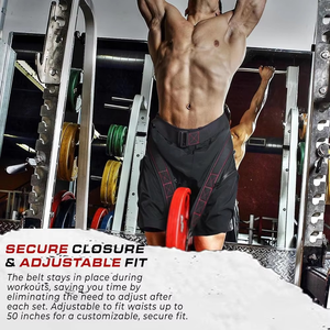 Cinturón de Pesas Unisex, Material de Neopreno Antideslizante, Cadena de Acero Ajustable, Equipo de Gimnasio, Geo Brother Co - Product Image 6