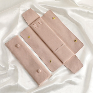 Wholesale Rectangle Microfiber Portable Jewelry Packaging Bags with Customized Color Customer's Logo for Necklace <b>Gift</b> Storage - Product Image 6