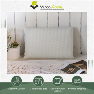 Oreiller classique blanc en mousse à mémoire de forme non lavable de qualité supérieure, vendu par l'exportateur leader d'Espagne, idéal pour la maison, l'hôtellerie et l'ameublement. - Product Image 4