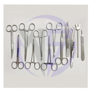 Ensemble professionnel de 13 instruments de chirurgie mineure en acier inoxydable, kit d'outils chirurgicaux pour la formation médicale et vétérinaire - Product Image 5